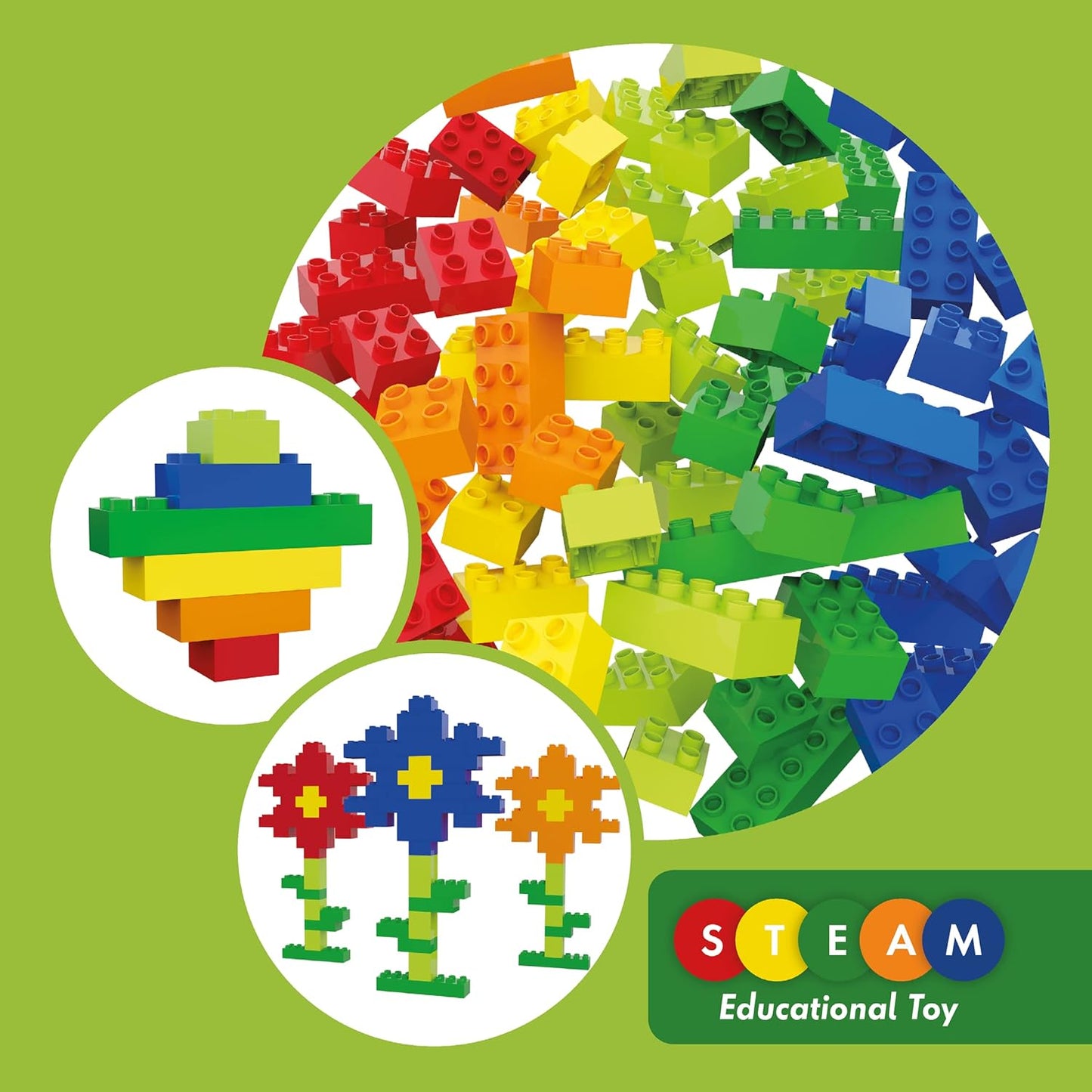 Hubelino - Set 120 mattoncini colorati