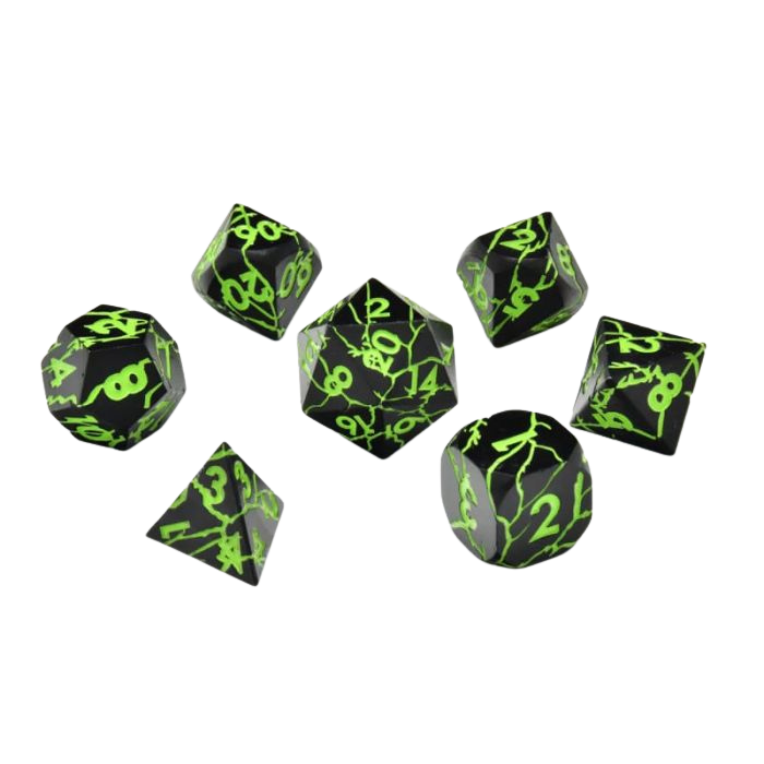 Set di dadi in metallo - Raving Poison