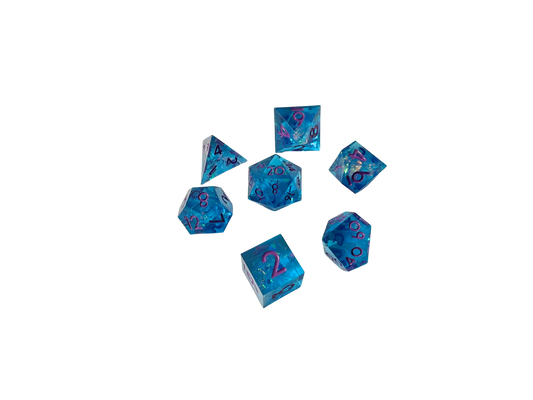 Set di dadi in resina a spigolo vivo