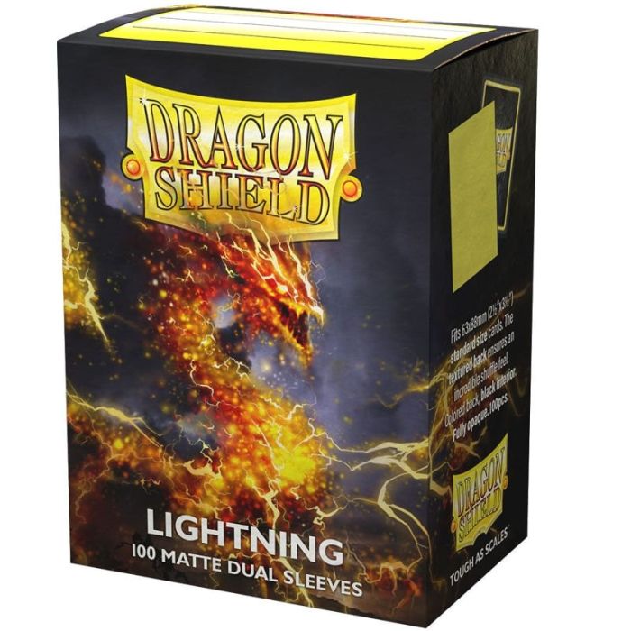 Dragon Shield Sleeves - 100 Bustine Standard Matte Dual Sleeves LIGHTNING