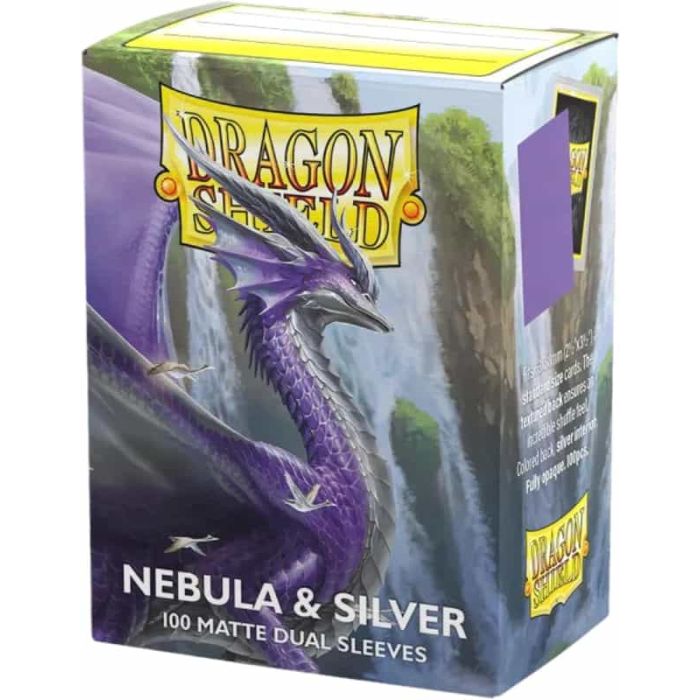Dragon Shield Sleeves - 100 Bustine Standard Matte Dual Sleeves NEBULA & SILVER