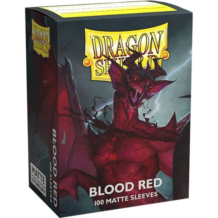 Dragon Shield Sleeves - 100 Bustine Standard Matte BLOOD RED