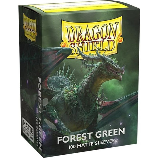 Dragon Shield Sleeves - 100 Bustine Standard Matte FOREST GREEN