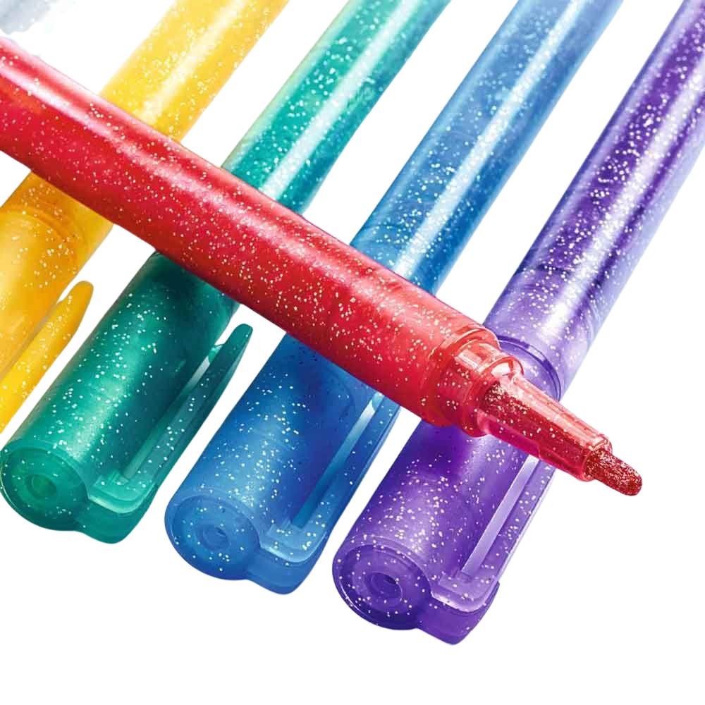 6 Glitter Markers
