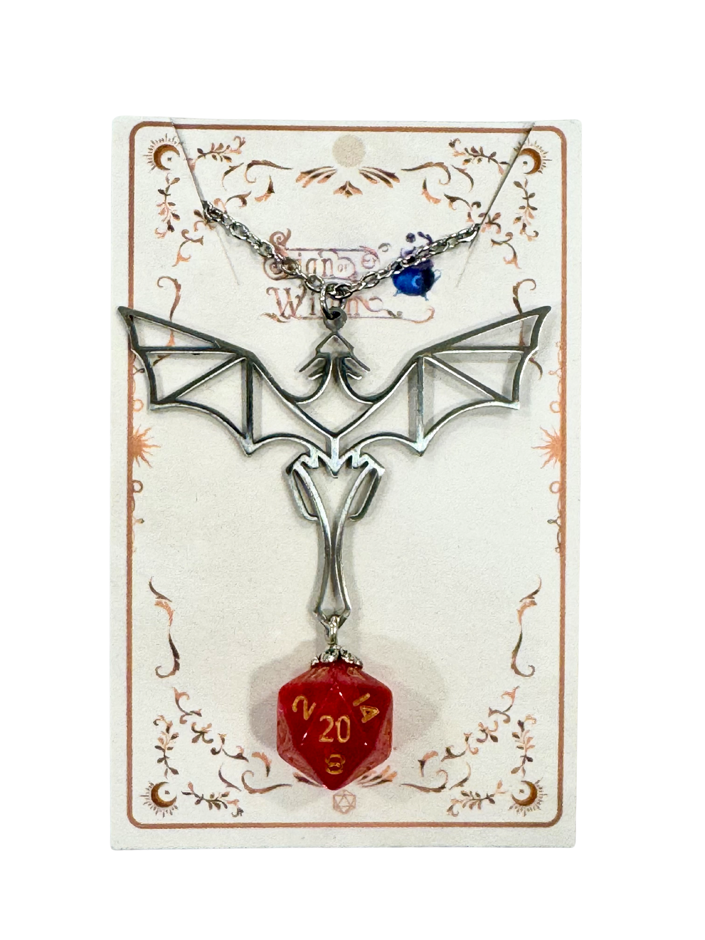 Collana Drago + Mini Dado (d20)