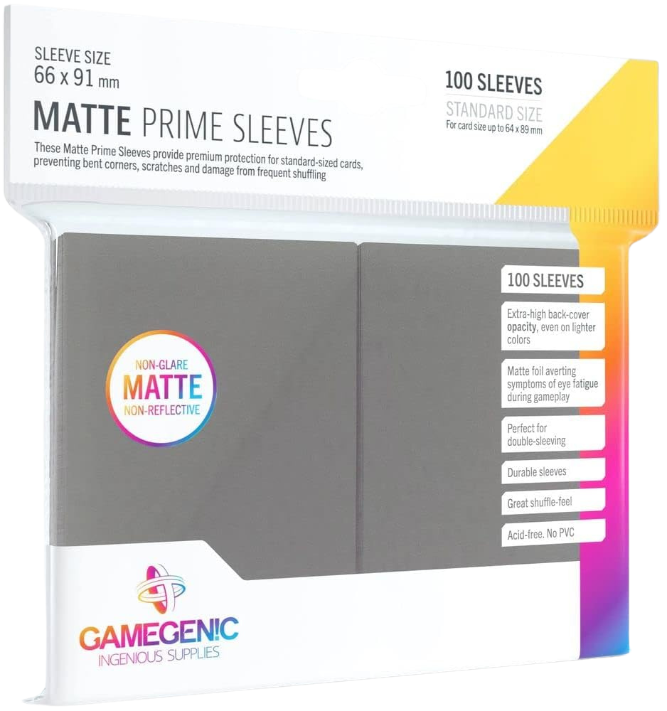 Bustine Opache Gamegenic Matte Prime Sleeves 100 (GRIGIO)