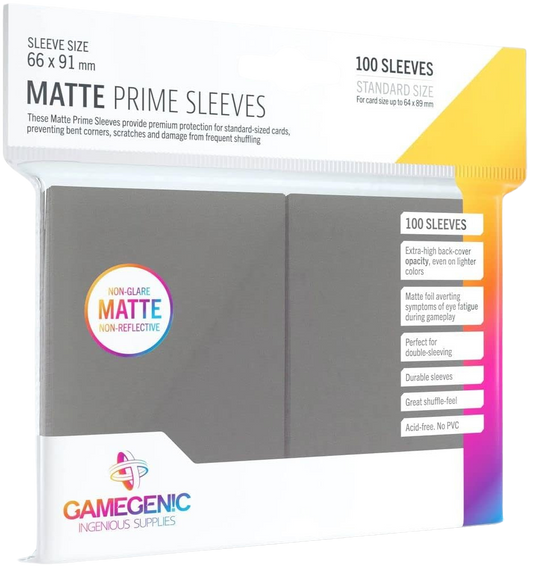 Bustine Opache Gamegenic Matte Prime Sleeves 100 (GRIGIO)