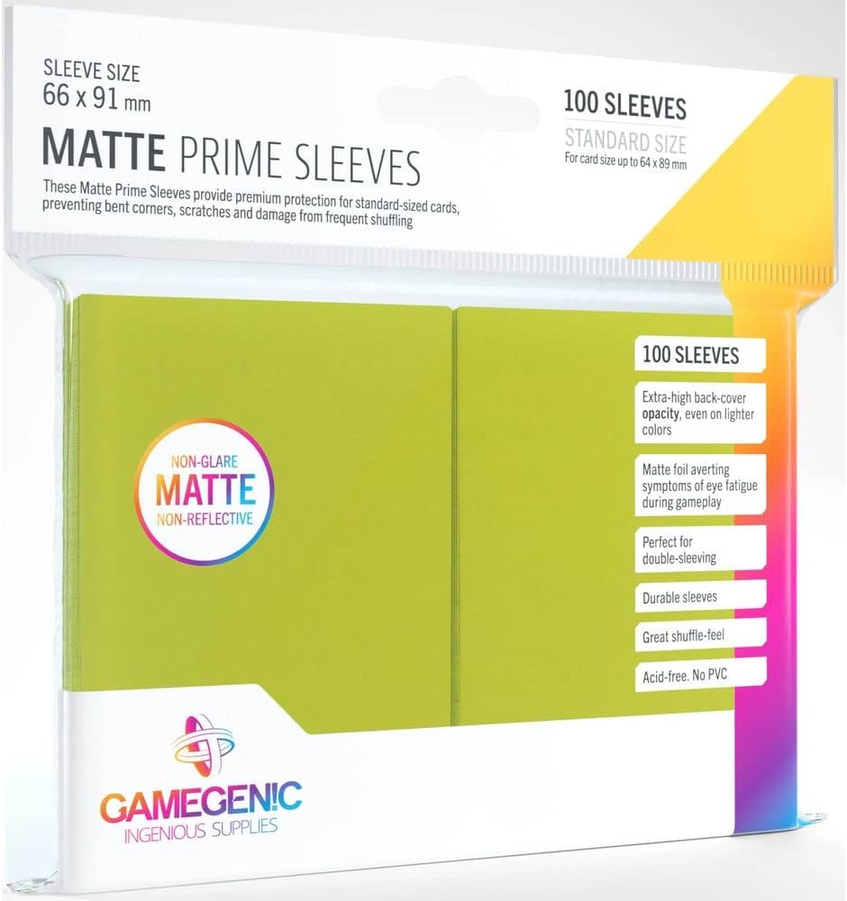 Bustine Opache Gamegenic Matte Prime Sleeves 100 (LIME)