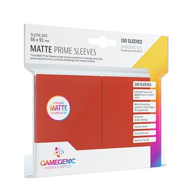 Bustine Opache Gamegenic Matte Prime Sleeves 100 (ROSSO)