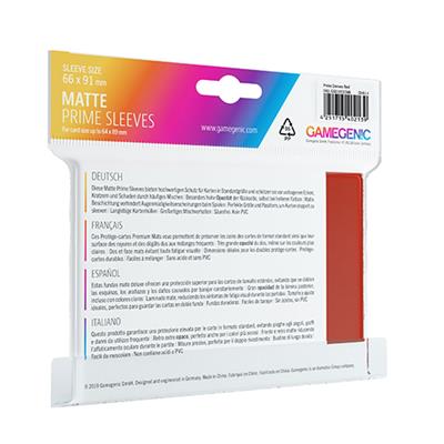 Bustine Opache Gamegenic Matte Prime Sleeves 100 (ROSSO)