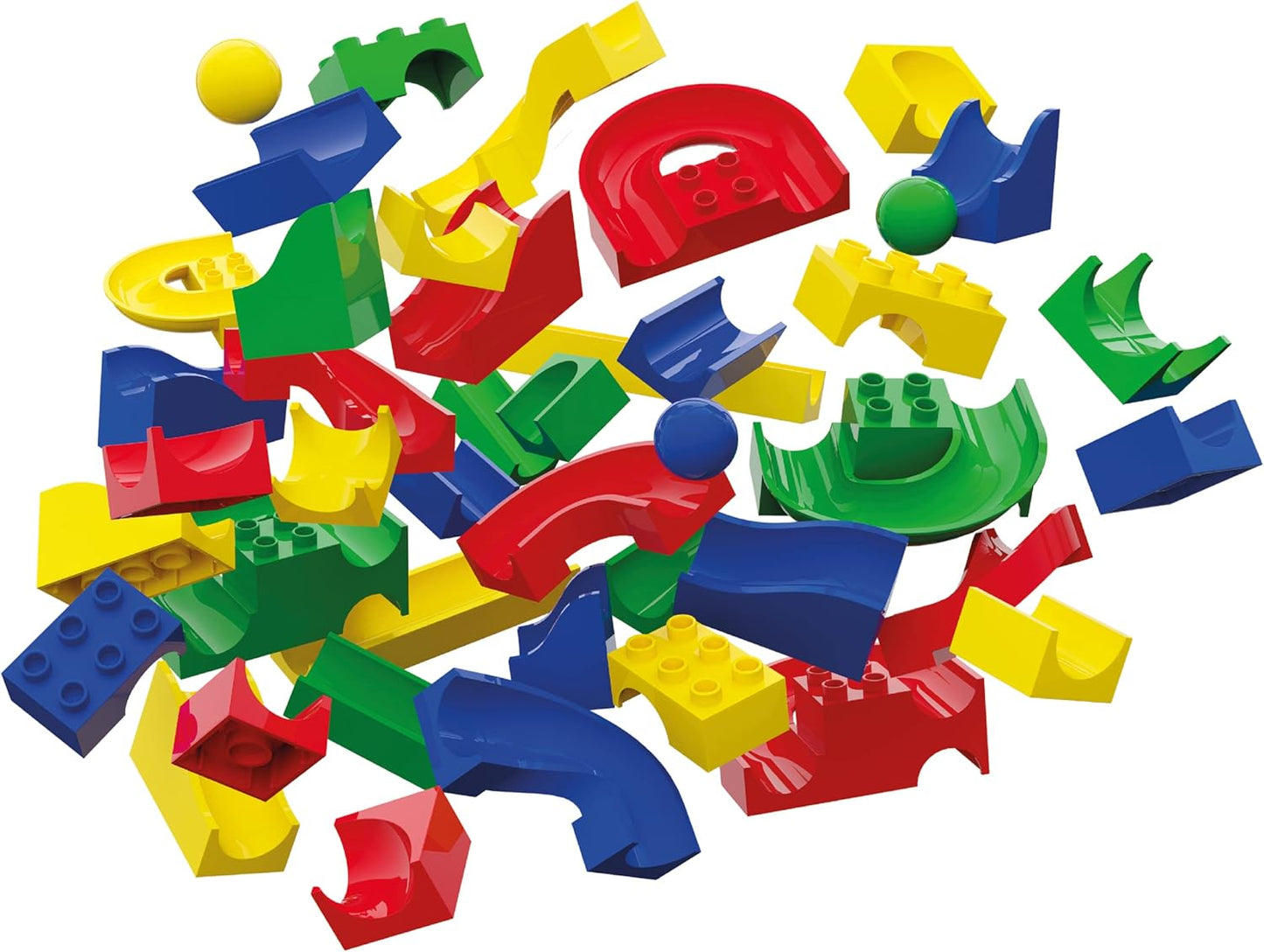 Pista per biglie Hubelino - Set di 128 binari