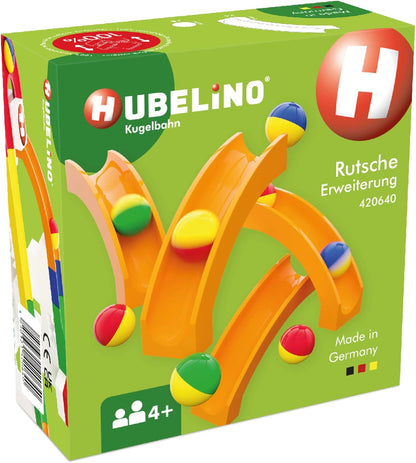 Pista per biglie Hubelino - Scivoli e biglie (12 pezzi)