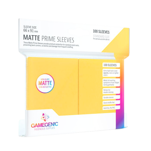 Bustine Opache Gamegenic Matte Prime Sleeves 100 (GIALLO)