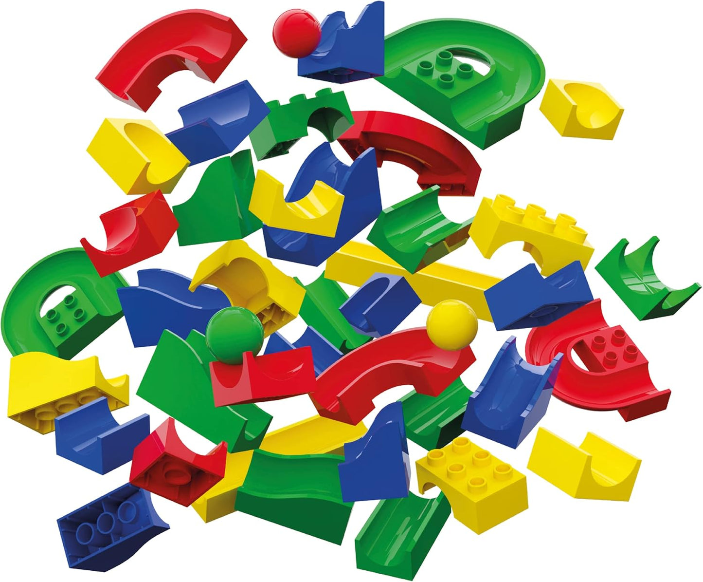 Pista per biglie Hubelino - Set di 55 binari
