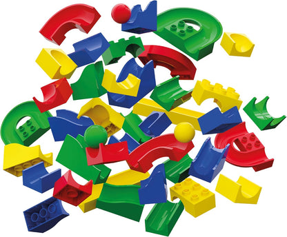 Pista per biglie Hubelino - Set di 55 binari