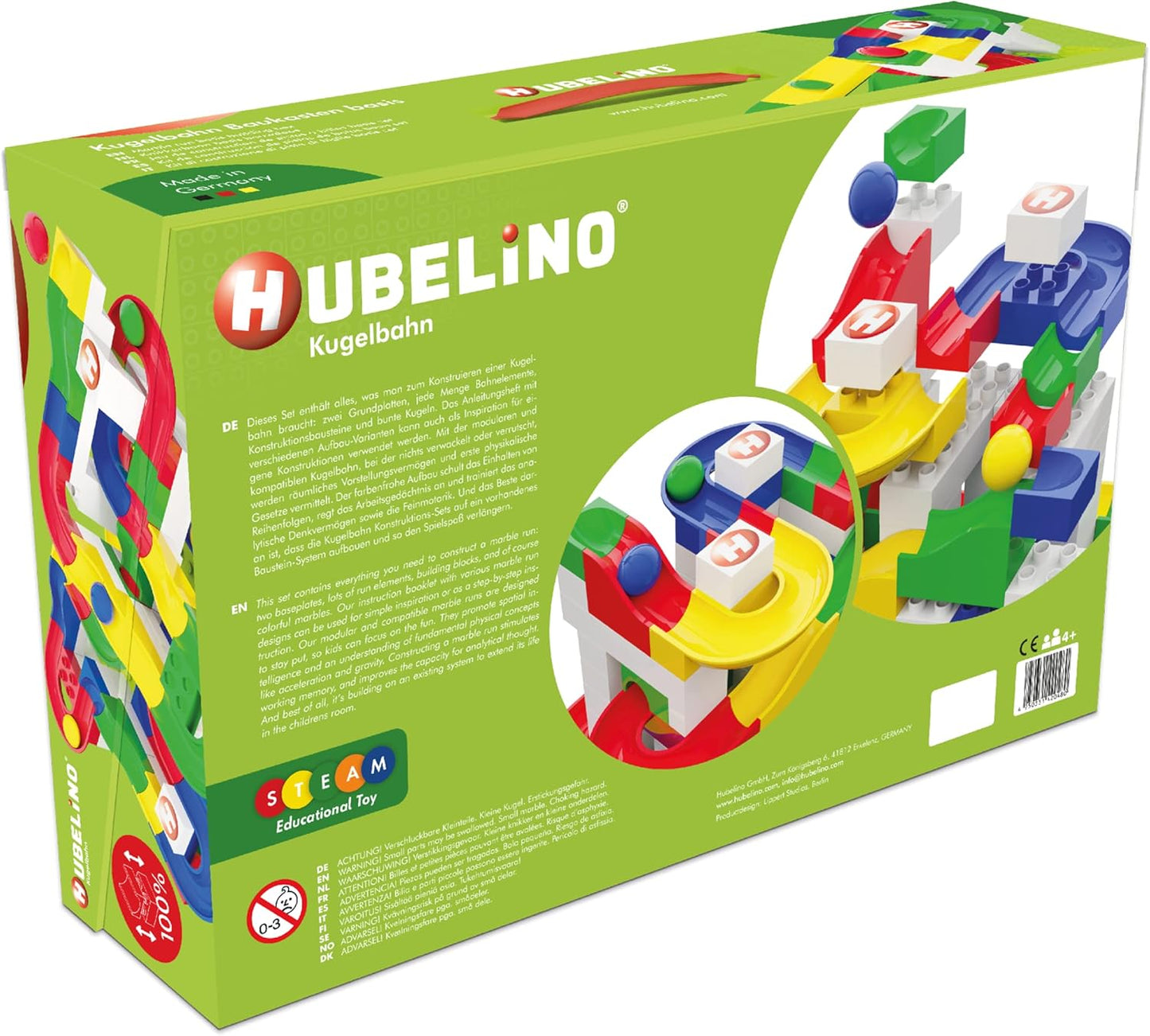 Pista per biglie Hubelino - Base (123 pezzi)