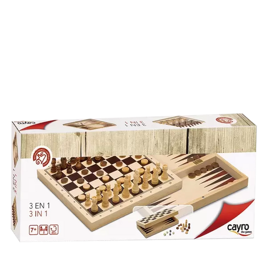 3 giochi riuniti: Scacchi, Dama e Backgammon