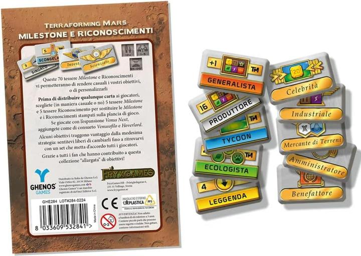 Terraforming Mars: Milestone e Riconoscimenti