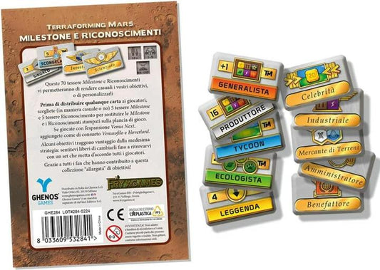 Terraforming Mars: Milestone e Riconoscimenti