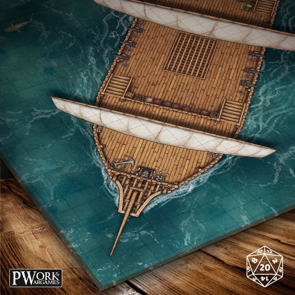 RPG Battle Map 30x30" (76x76cm) - The Ship