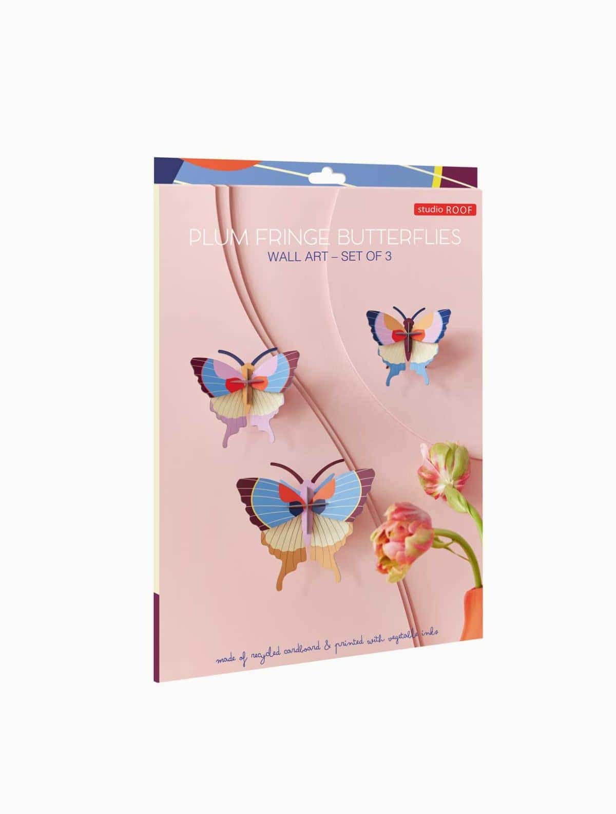 Plum Fringe Butterflies - Set of 3