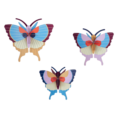 Plum Fringe Butterflies - Set of 3