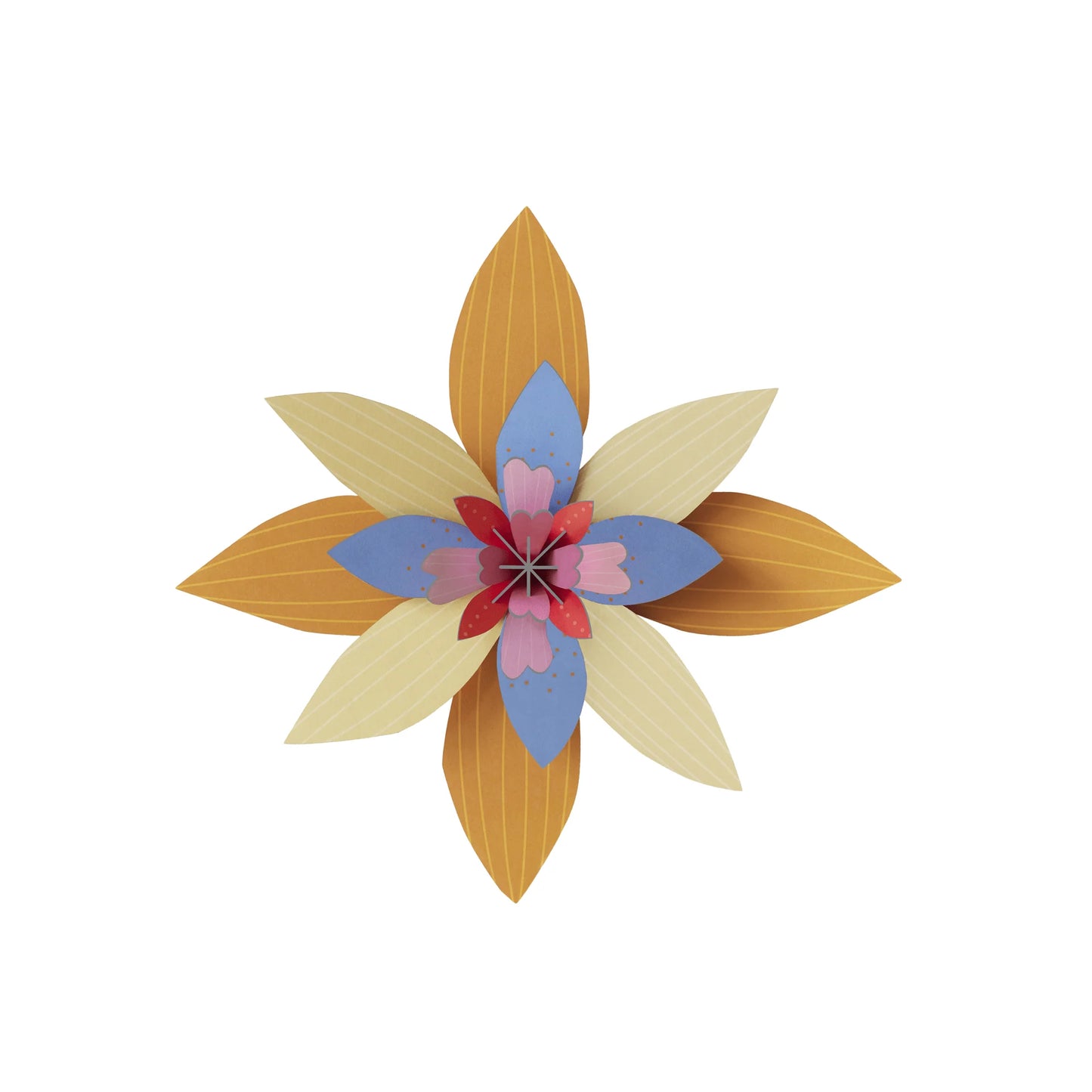 Flower Wall Art - Apricot Sorbet