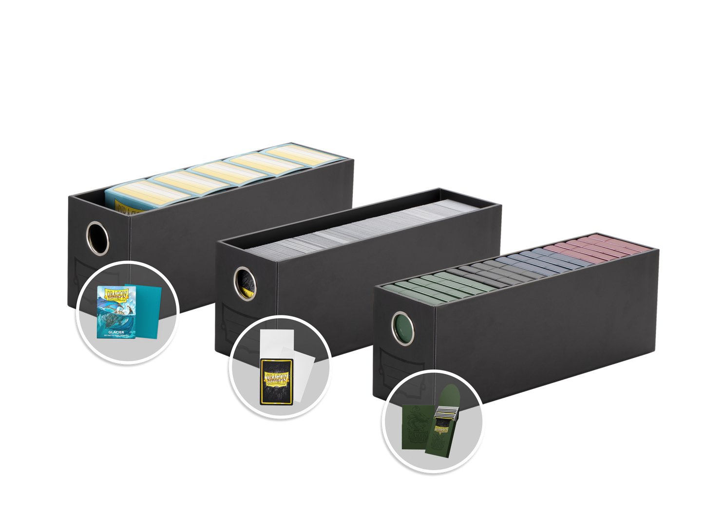 Fortress Card Drawers - Black - Dragon Shield