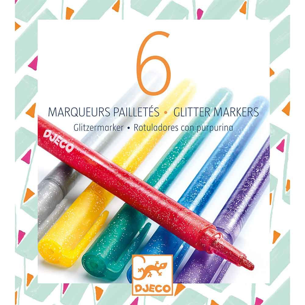 6 Glitter Markers