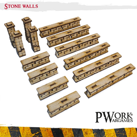 MDF Terrain Scenery Small: Stone Walls