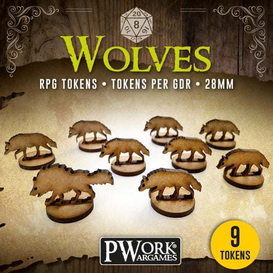 MDF RPG Tokens - Wolves